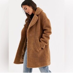 Abercrombie & Fitch Brown Teddy Jackets